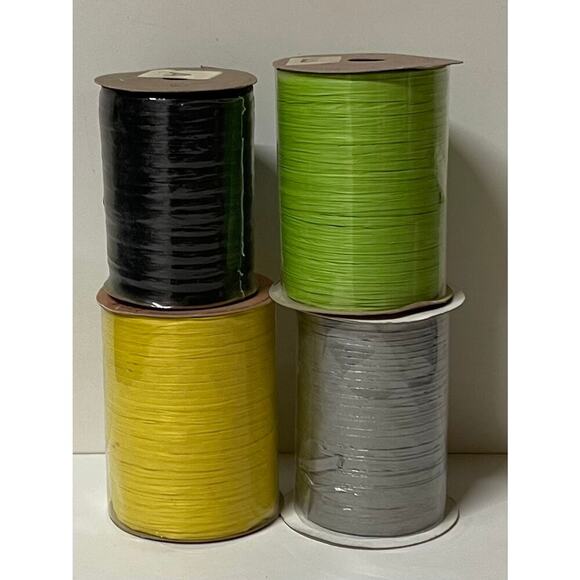 Colorful Ribbon Set - 4 Spools, 400 Yards - Craft Supplies. KK490 - Picture 1 of 1